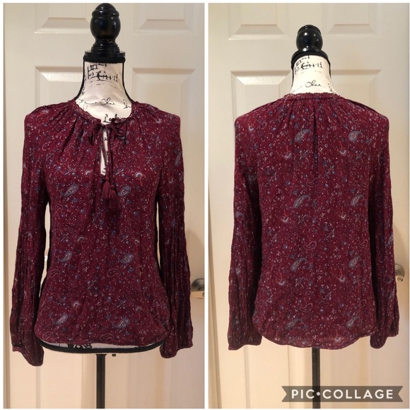 Lucky Brand Tops - Lucky Brand Plum Paisley Top Size Medium